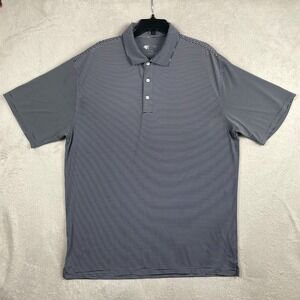Onward Reserve Polo Shirt Mens XL Blue Striped Performance Short Sleeve Golf